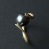 E-san only ELCAMI / Snake White Pearl Ring K18YG (ERK-140) #19