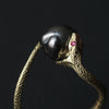 ELCAMI / Snake Black Pearl Ring K18YG (ERK-140)