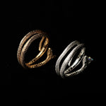 ELCAMI Snake Zirconia Ring Gold (ER-076G)
