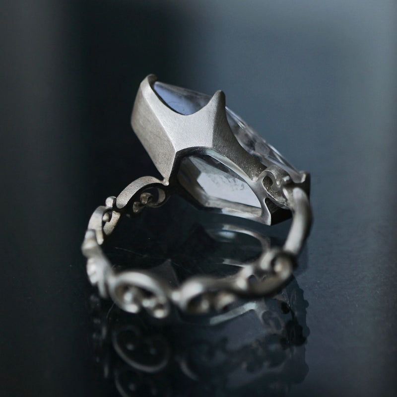 Maison de l'abeille / Full characasa ring Fluorite inquartz #16