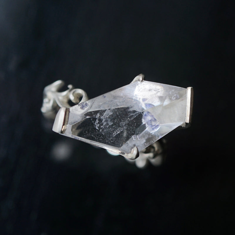 Maison de l'abeille / Full characasa ring Fluorite inquartz #16