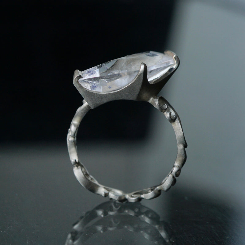 Maison de l'abeille / Full characasa ring Fluorite inquartz #16