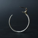 ELCAMI / Snake Hoop Earrings K18YG/SV (EPM-142-L/R)