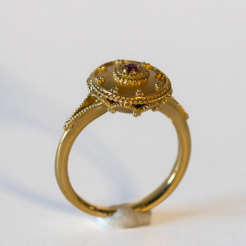 St.amour jewellery Estracan style ring <ruby>  K18YG