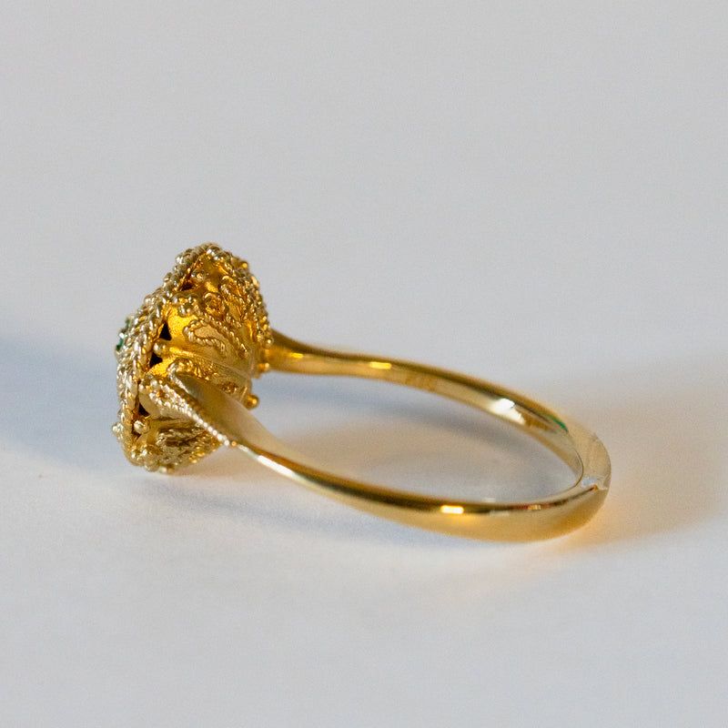 St.amour jewellery Estracan style ring <emerald>  K18YG