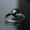 Maison de l'abeille / One-character ring black butterfly pearl #11