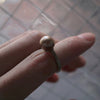Maison de l'abeille / One-character ring black butterfly pearl #11