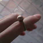 Maison de l'abeille / One-character ring black butterfly pearl #11