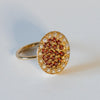 St.amour jewellery round colors ring <pearl & garnet>  K10YG