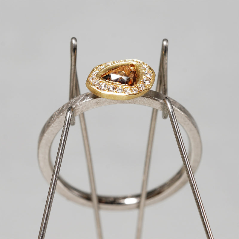 【-8/31限定】GICLAT /  K18YG/Pt900 x  Brown Diamond　GLR796