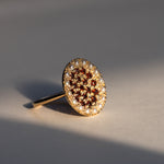 St.amour jewellery round colors ring <pearl & garnet>  K10YG