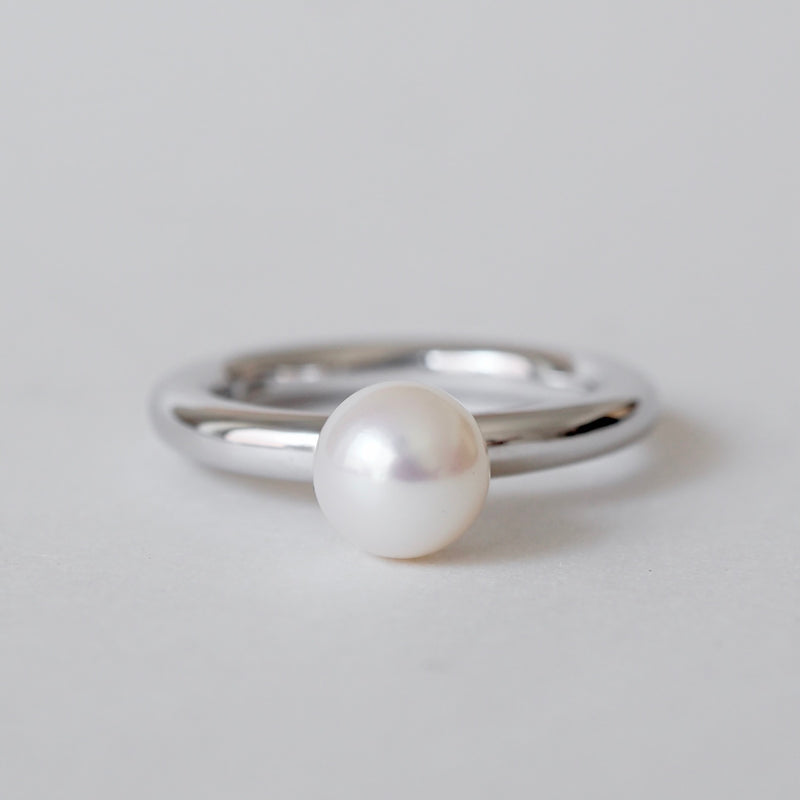 [Limited time only] hatsuyume / [custom-order 】ring SV bold pearl (r-sv-bld-wp-r)