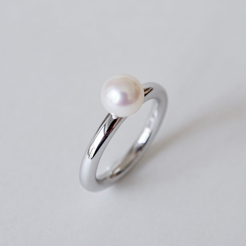 [Limited time only] hatsuyume / [custom-order 】ring SV bold pearl (r-sv-bld-wp-r)