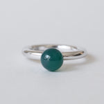 [Limited time only] hatsuyume / [custom-order 】ring SV bold Green Agate (r-sv-bld-grg-r)