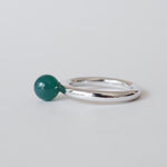 [Limited time only] hatsuyume / [custom-order 】ring SV bold Green Agate (r-sv-bld-grg-r)