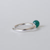 [Limited time only] hatsuyume / [custom-order 】ring SV bold Green Agate (r-sv-bld-grg-r)