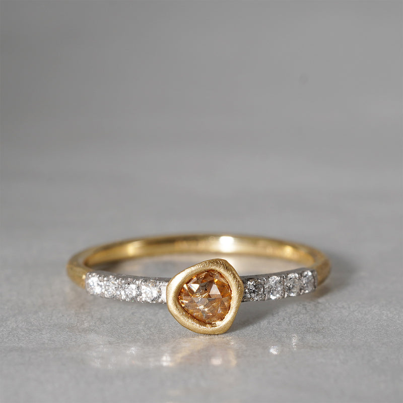 [-8/31 Limited] GICLAT / K18YG/Pt900 x Brown Diamond GLR798