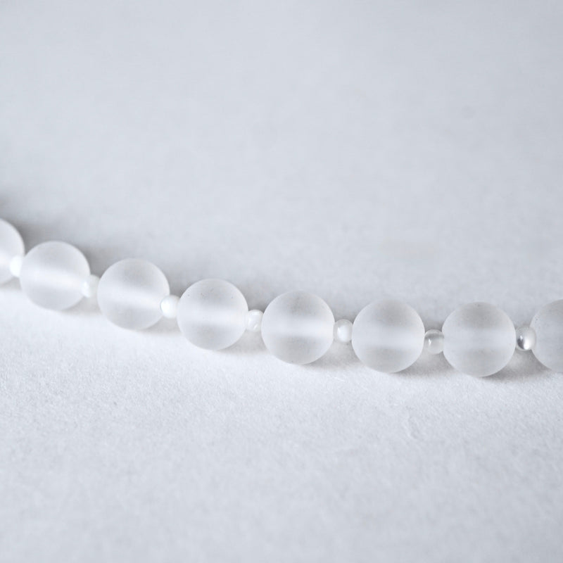 [Limited time only] Hatsuyume / necklace Matte crystal SV