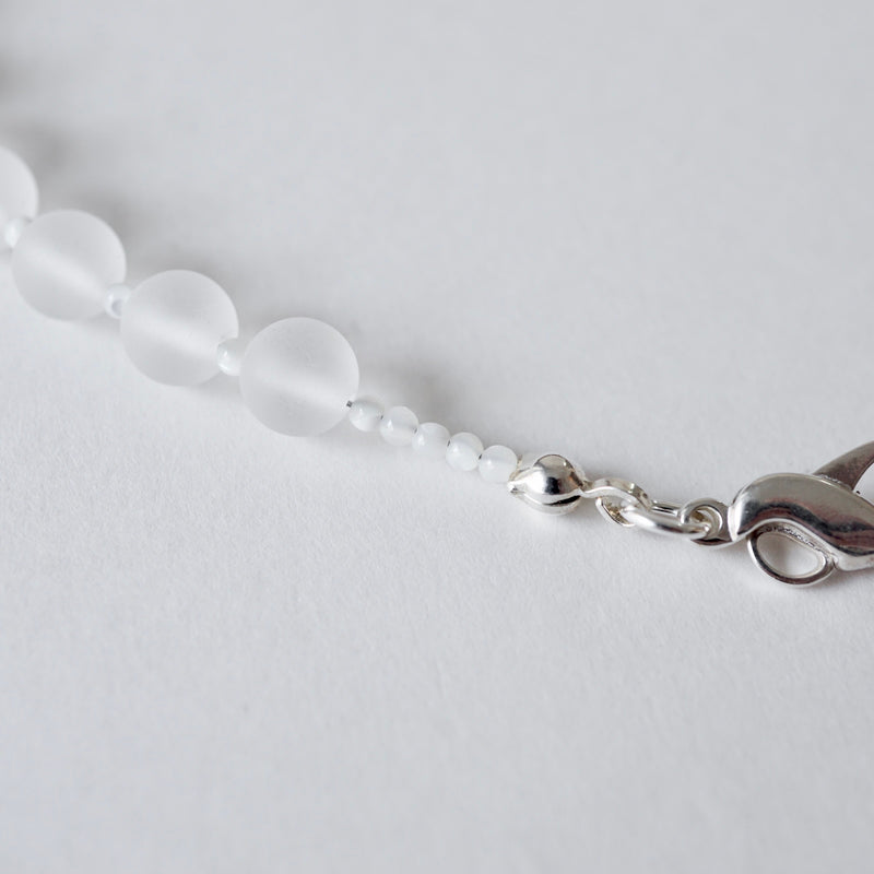 [Limited time only] Hatsuyume / necklace Matte crystal SV