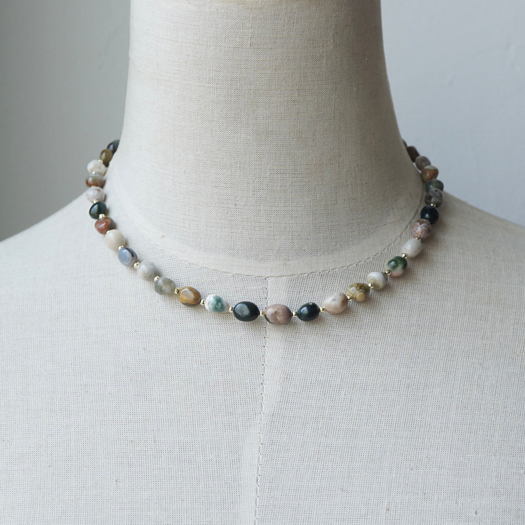 [Limited time only] Hatsuyume / necklace Agate SV