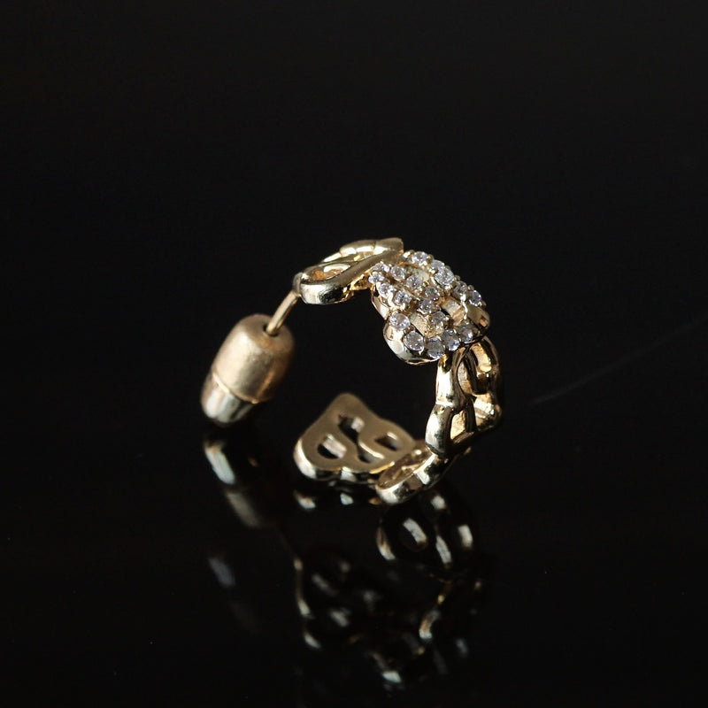Yuki Yoshioka / INITIAL HOOP EARRING A Zirconia