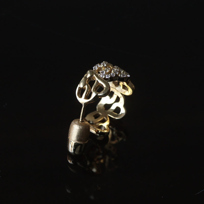 Yuki Yoshioka / INITIAL HOOP EARRING A Zirconia