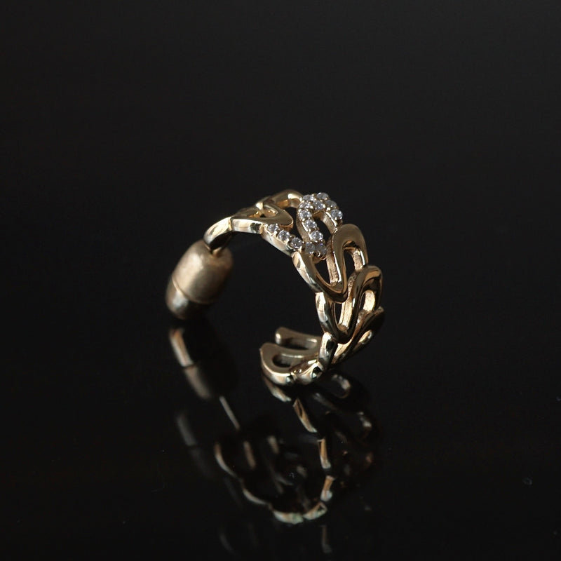 Yuki Yoshioka / INITIAL HOOP EARRING S Zirconia
