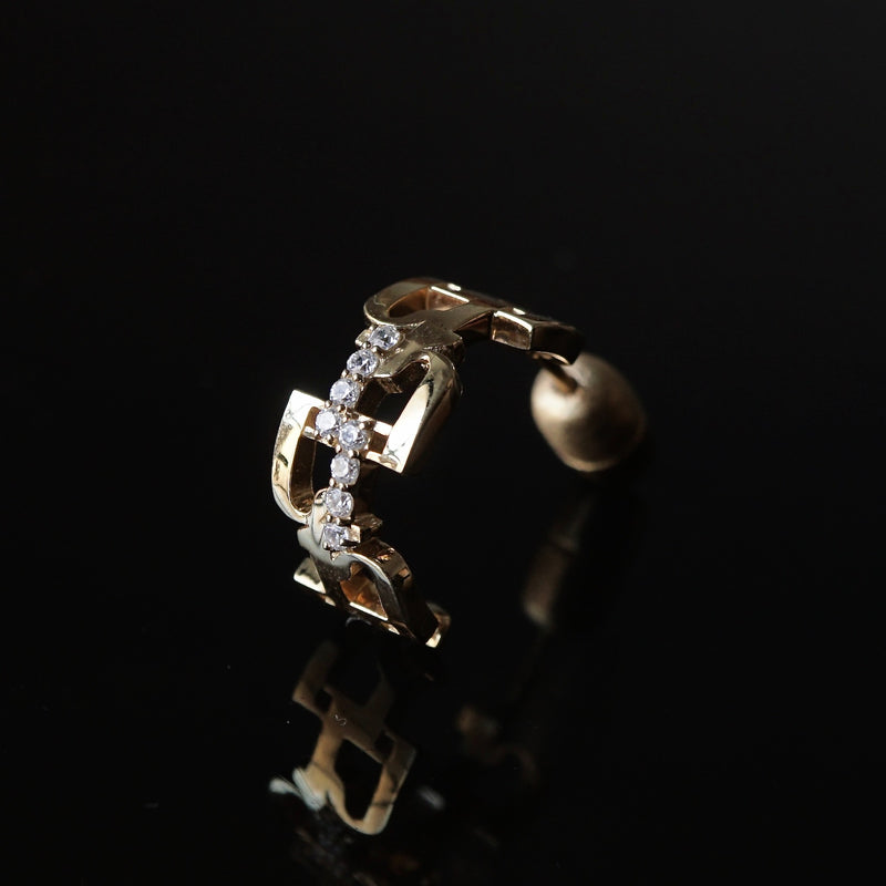 Yuki Yoshioka / INITIAL HOOP EARRING N Zirconia