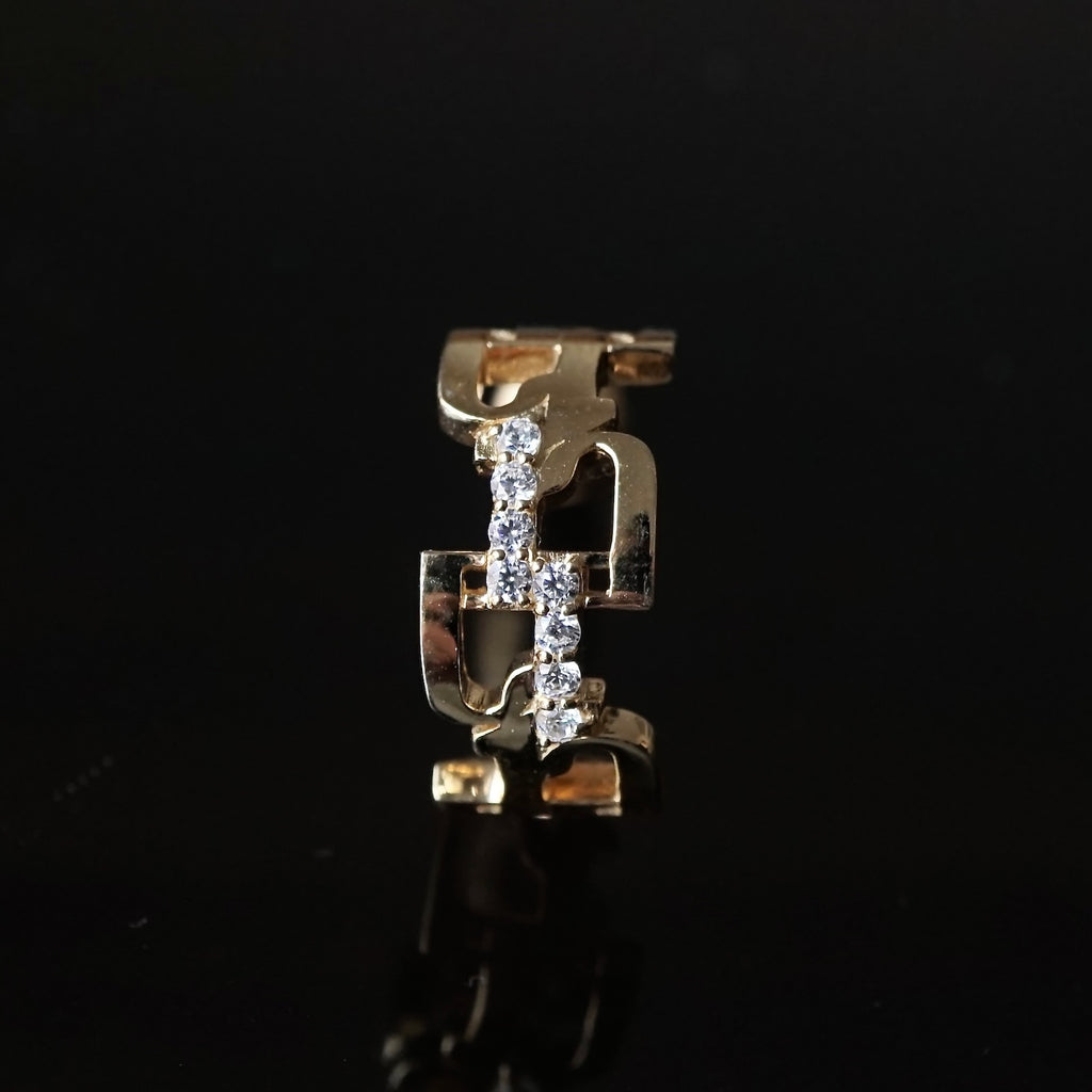 Yuki Yoshioka / INITIAL HOOP EARRING N Zirconia