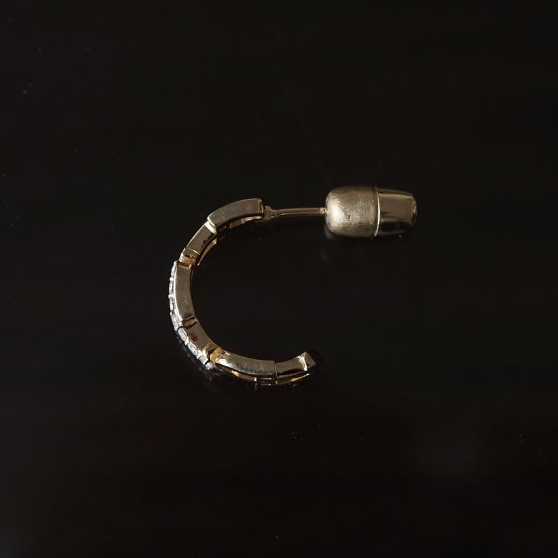 Yuki Yoshioka / INITIAL HOOP EARRING N Zirconia