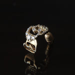 Yuki Yoshioka / INITIAL HOOP EARRING C Zirconia