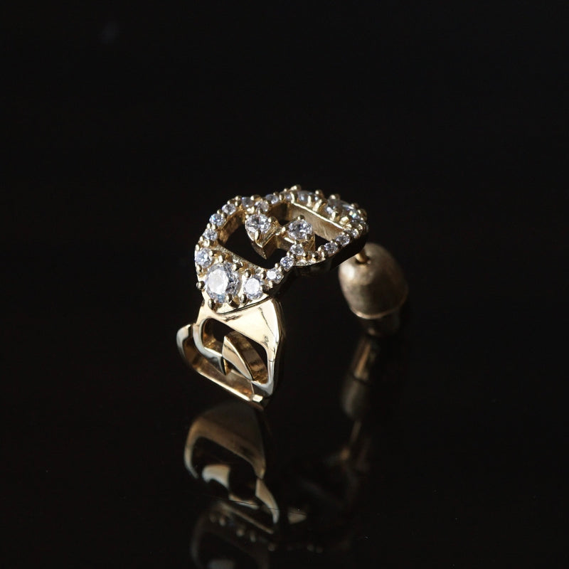 Yuki Yoshioka / INITIAL HOOP EARRING C Zirconia
