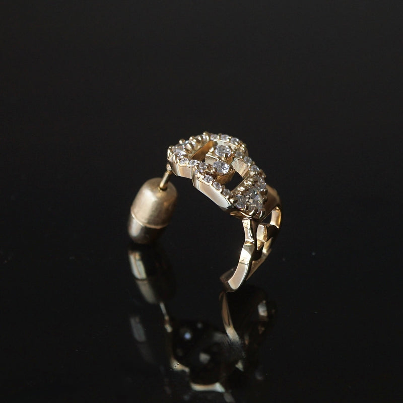 Yuki Yoshioka / INITIAL HOOP EARRING C Zirconia
