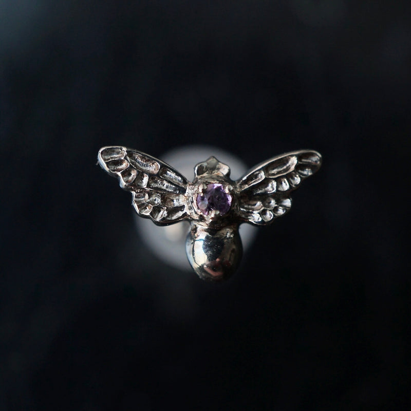 Maison de l'abeille / Petit Abeille Amethyst One Ear Piercing SV