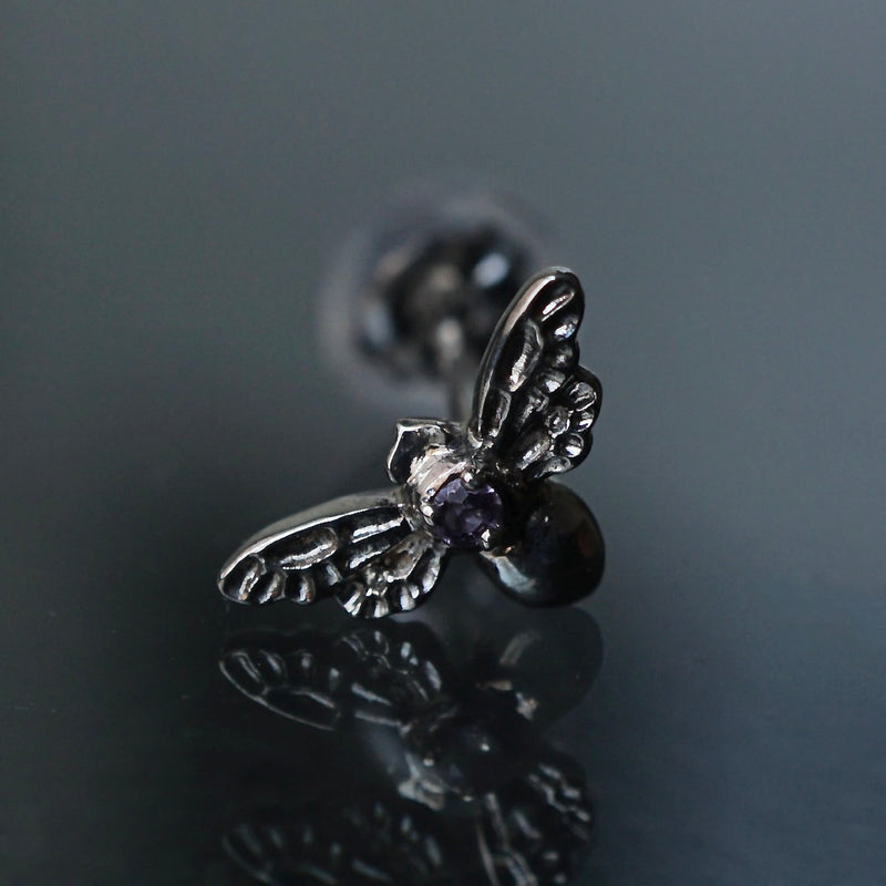 Maison de l'abeille / Petit Abeille Amethyst One Ear Piercing SV