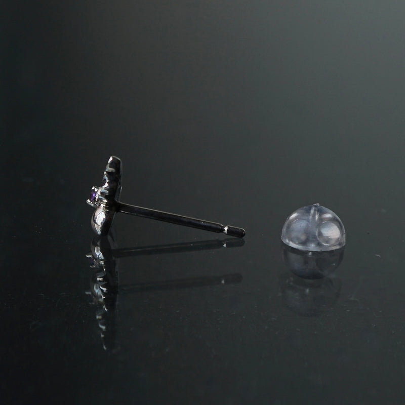 Maison de l'abeille / Petit Abeille Amethyst One Ear Piercing SV