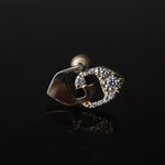 Yuki Yoshioka / INITIAL STUD EARRING C Zirconia