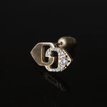 Yuki Yoshioka / INITIAL STUD EARRING C Zirconia