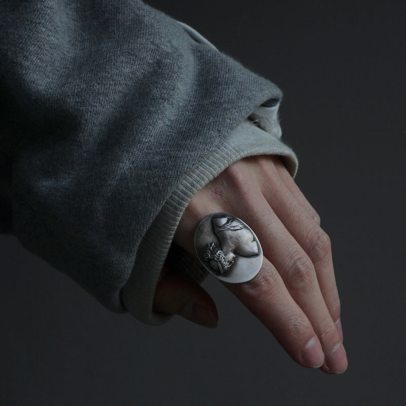 HIYU HAMASAKI / TATTOO CAMEO RING SV #12