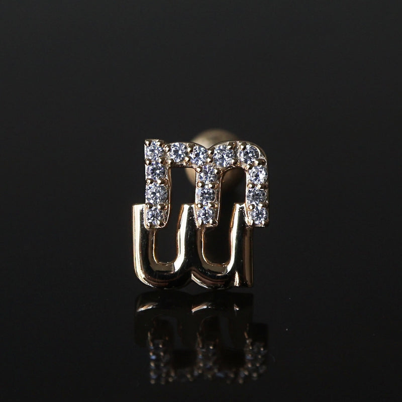 Yuki Yoshioka / INITIAL STUD EARRING M Zirconia