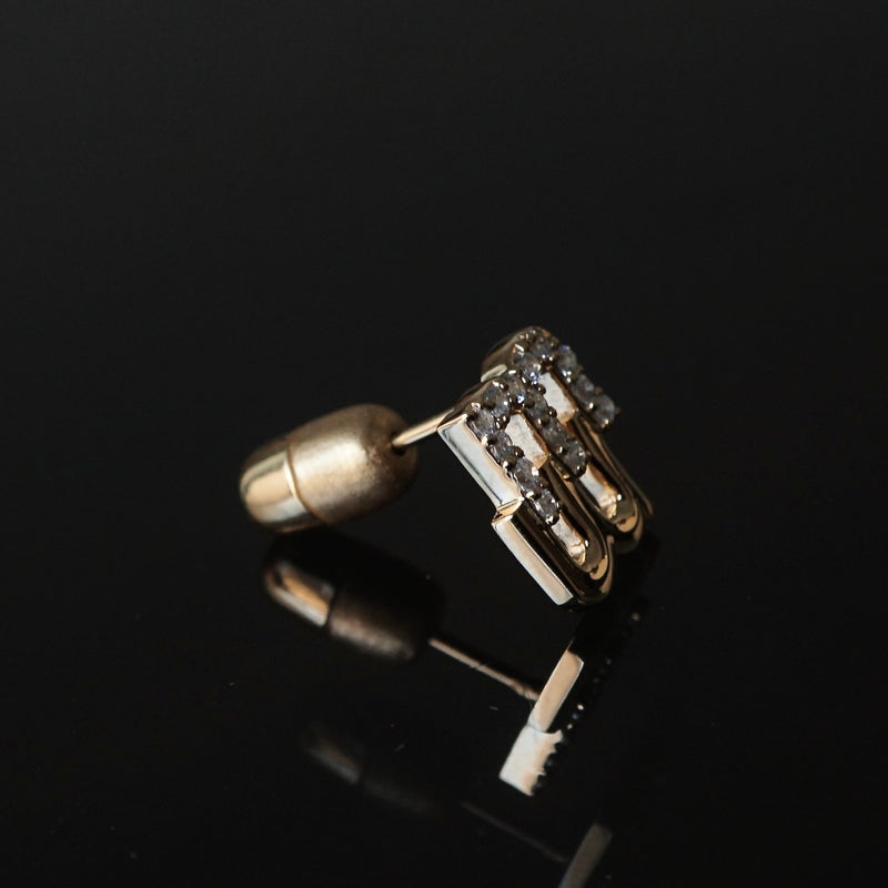 Yuki Yoshioka / INITIAL STUD EARRING M Zirconia