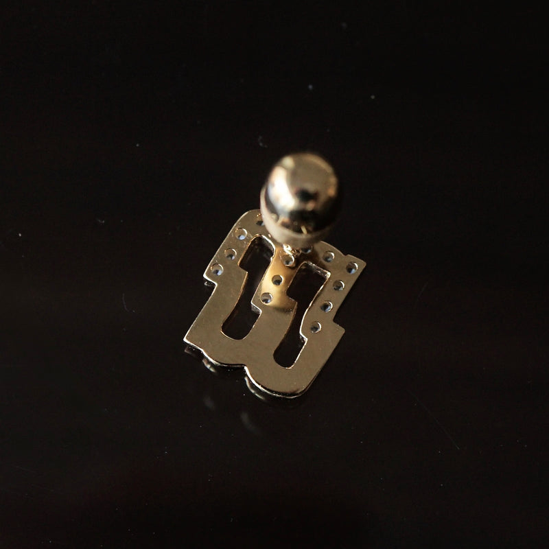 Yuki Yoshioka / INITIAL STUD EARRING M Zirconia