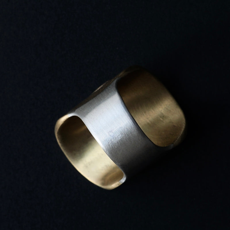 HIYU HAMASAKI / TATTOO CAMEO RING brass×SV #11