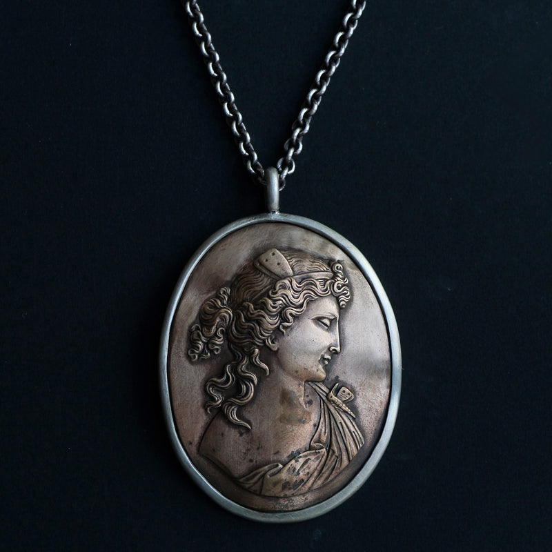 HIYU HAMASAKI / TATTOO CAMEO NECKLACE COPPER×SV