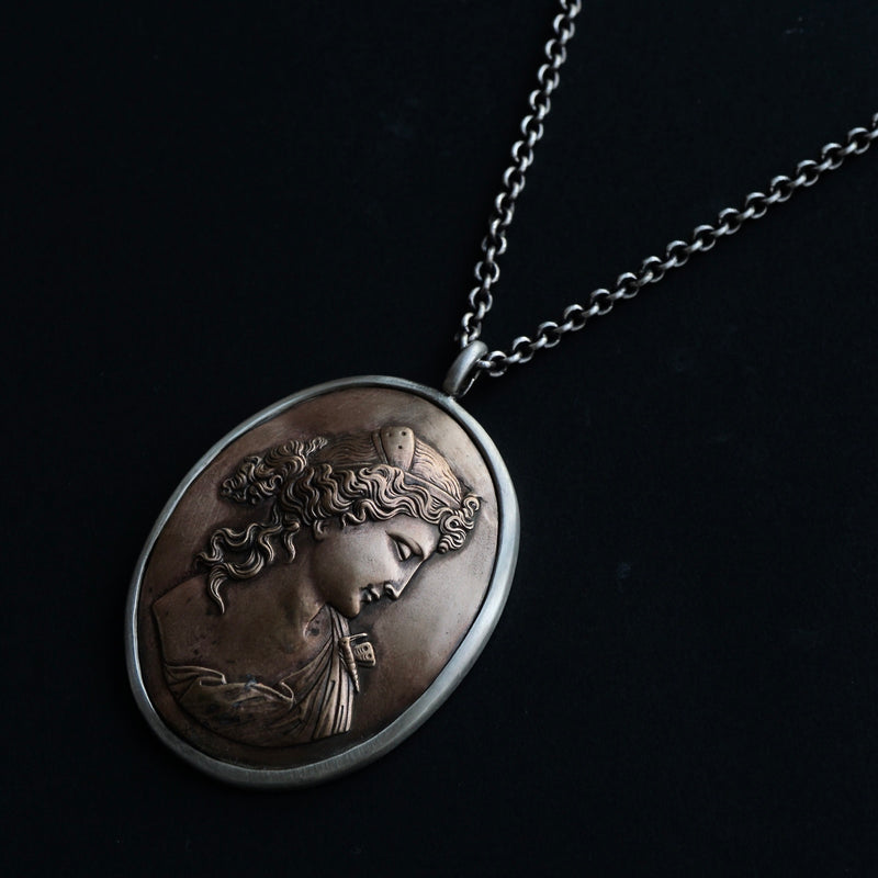 HIYU HAMASAKI / TATTOO CAMEO NECKLACE COPPER×SV