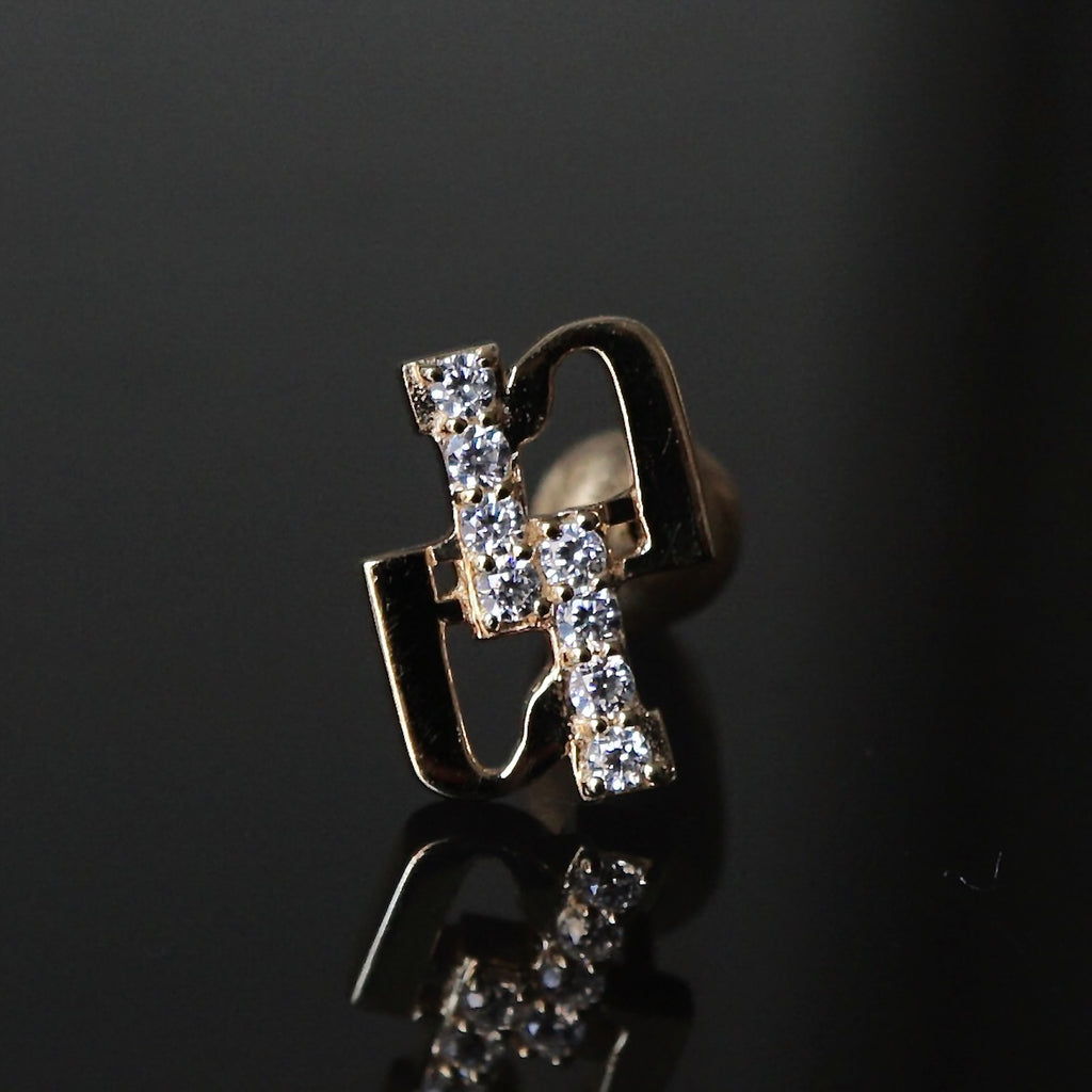 Yuki Yoshioka / INITIAL STUD EARRING N Zirconia