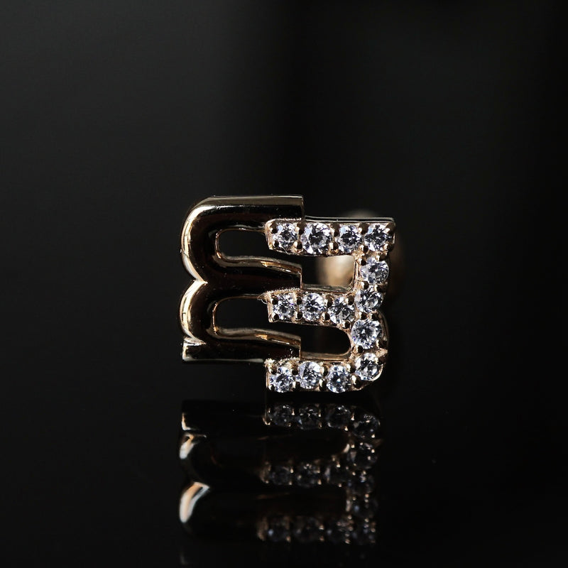 Yuki Yoshioka / INITIAL STUD EARRING M Zirconia