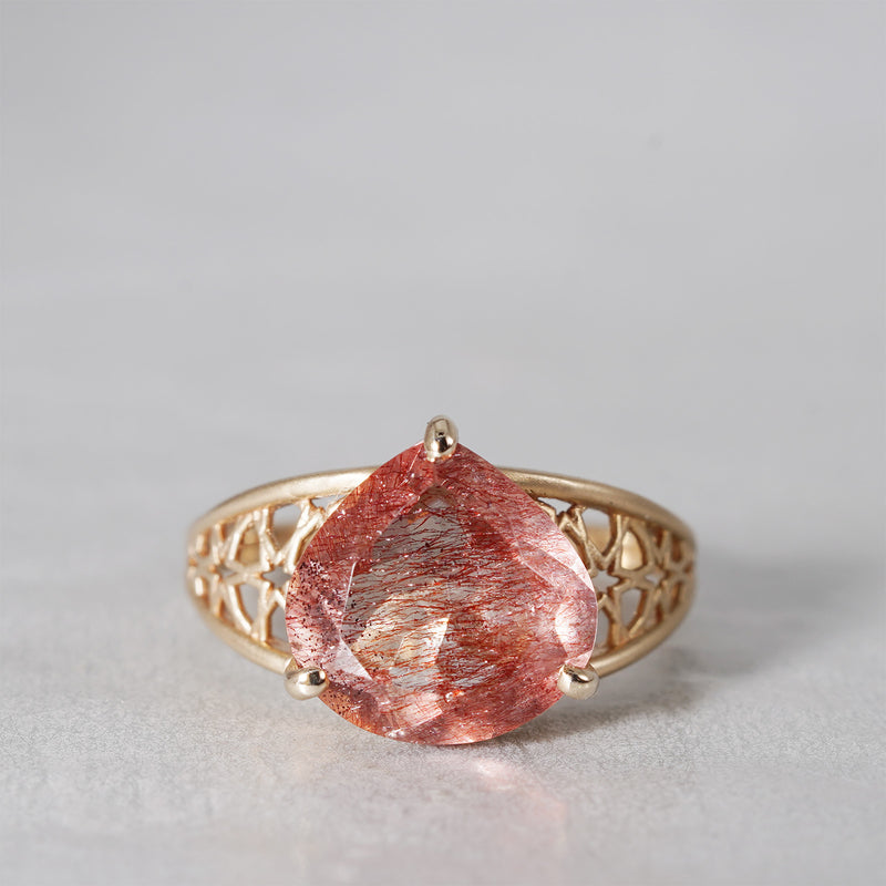 [-9/28 Limited] Altgraph / K10YG Roset Stone Ring Gaesite In Quartz AR138GQ