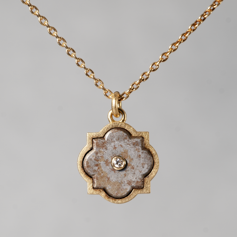 YES / 【Archive】Iron Plate Necklace Round Square Cross K18