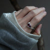 ELCAMI / ＜Limited＞ goethite in amethyst snake Ring #13（ERC-12）